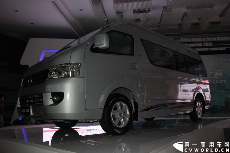 4月19日，福田汽车2013海外市场商务年会在上海召开。在商务年会现场，福田汽车正式发布全新商务汽车品牌（Foton Vans），并同期发布了全新商务车蒙派克S车型和E级车型升级产品。图为福田蒙派克S级新品。