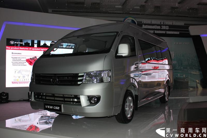 4月19日，福田汽车2013海外市场商务年会在上海召开。在商务年会现场，福田汽车正式发布全新商务汽车品牌（Foton Vans），并同期发布了全新商务车蒙派克S车型和E级车型升级产品。图为福田蒙派克S级新品。