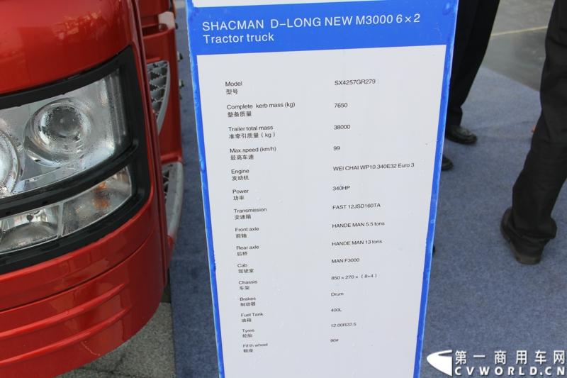 2013年10月10日，在扬州北山新落成的潍柴（扬州）亚星汽车产业园里，山东重工.潍柴动力对外发布长三角战略：作为旗下重要的战略板块，潍柴将利用自身的技术规模优势，将长三角板块打造成轻型发动机基地、商用车基地和特种车基地。图为长三角战略发布会现场的陕汽德龙新M3000。