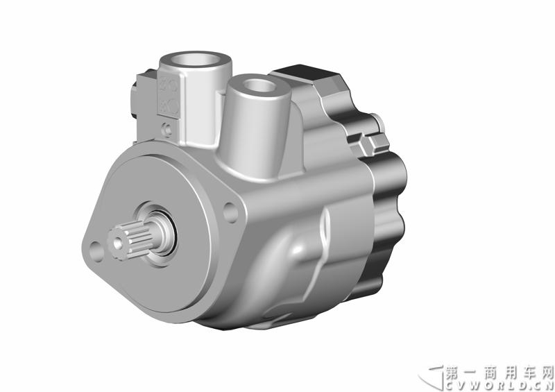 随着汉诺威商用车展的临近，采埃孚公司（ZF）近日在德国亚琛市举行了一场别开生面的新产品试乘试驾活动。在这次活动上，采埃孚向各国媒体展示了最新的商用车传动技术和产品，以及面向未来的前瞻性科技成果。这些成果与结晶，也将在9月份举行的汉诺威车展上展出。图为更节能的采埃孚ZFLS 变量叶片泵。