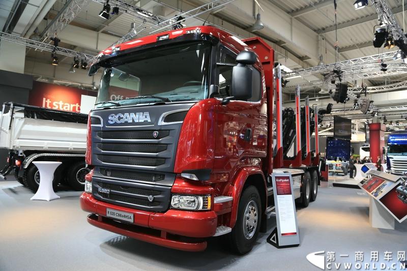 探馆汉诺威之最环保斯堪尼亚篇。图为R 520 CB6x4 HSA
