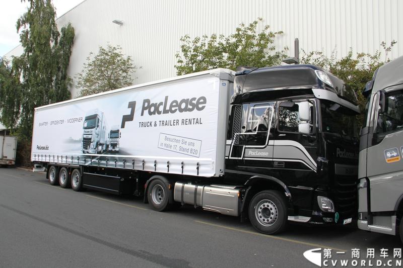 探馆汉诺威之橙色风暴达夫篇。图为DAF XF重卡