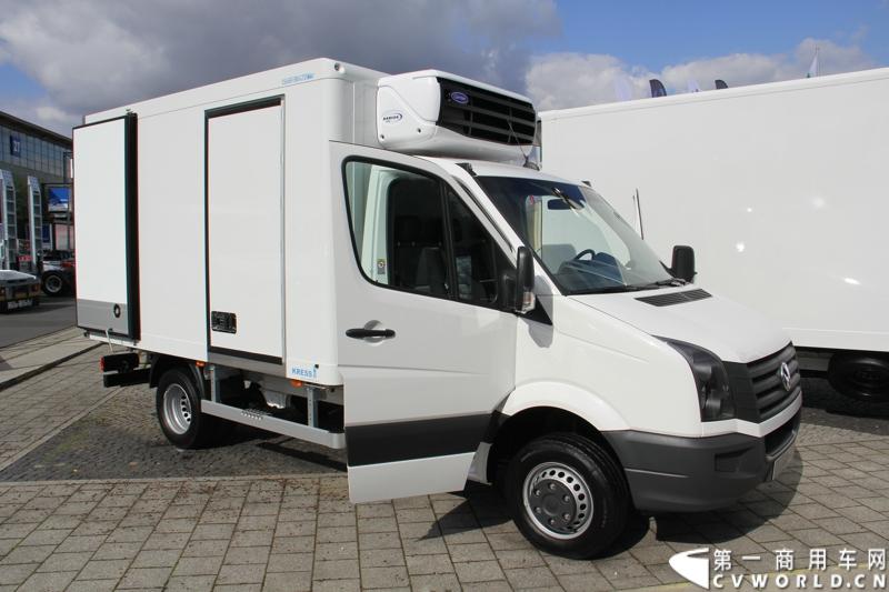 探馆汉诺威之现代轻型商用车篇。图为大众Crafter厢式冷藏车 