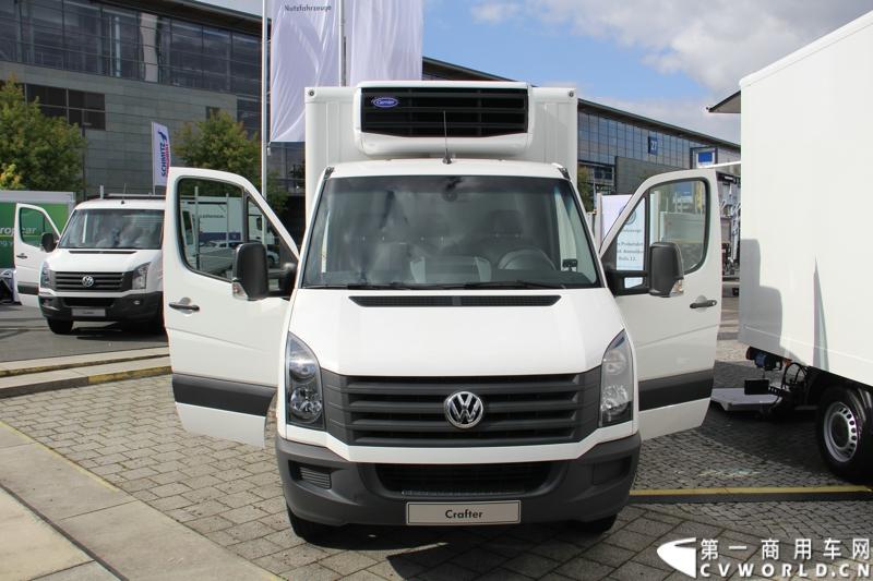 探馆汉诺威之现代轻型商用车篇。图为大众Crafter厢式冷藏车 