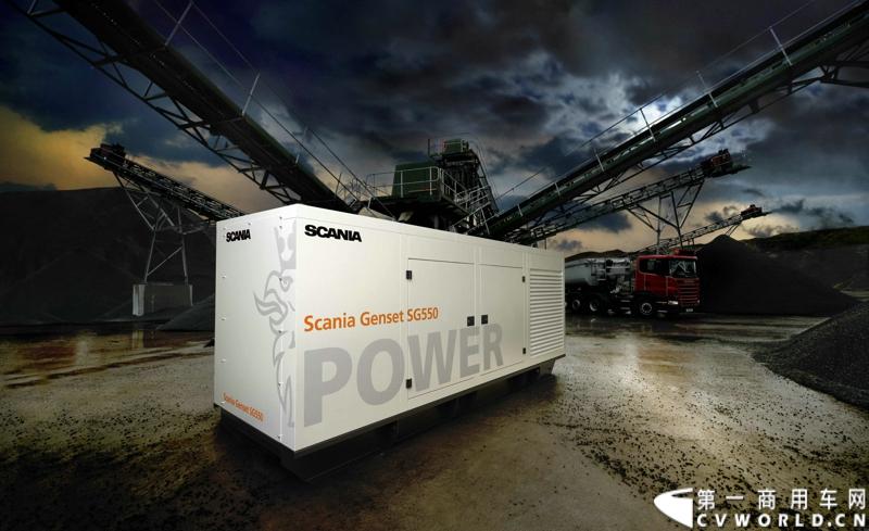 2014年10月15日 全球领先的商用汽车制造商斯堪尼亚亮相第六届中国（北京）国际机场技术设备和服务展览会（Inter Airport China 2014）。图为斯堪尼亚发电机组 SG 550