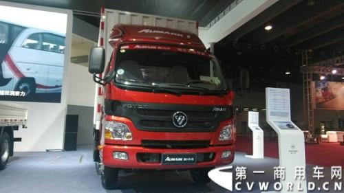 2014年11月20日-23日, 2014广州国际商用车展在广州琶洲中国进出口商品交易会展馆B区举行。福田汽车在广州车展上展出12辆整车和1台发动机，其中参展的4款商用车车型分别为福田奥铃、欧马可、拓陆者皮卡和福田欧辉客车，可谓阵容强大。图为欧马可1系