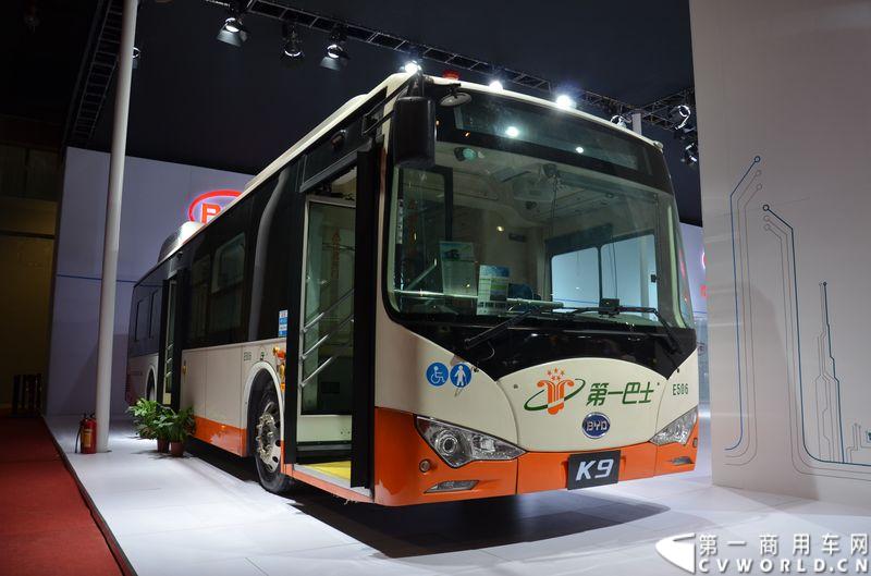 广州车展探馆之纯电动客车篇。图为比亚迪K9纯电动客车