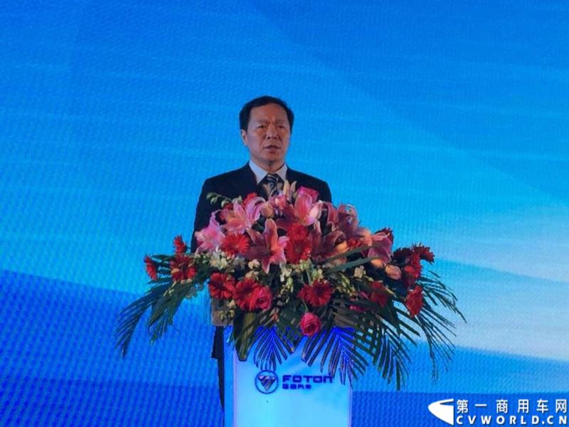 2015年1月5日，福田汽车集团&福田戴姆勒汽车2015中国山东汽车展览会在山东济南隆重开幕。图为福田汽车总经理兼党委书记王金玉致辞