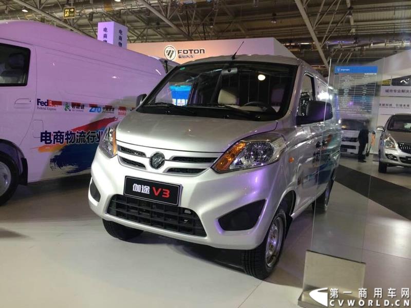 2015年1月5日，福田汽车集团&福田戴姆勒汽车2015中国山东汽车展览会在山东济南隆重开幕。图为伽途V3
