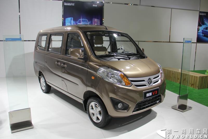 2015年1月5日，福田汽车集团&福田戴姆勒汽车2015中国山东汽车展览会在山东济南隆重开幕。图为福田伽途V3微车 