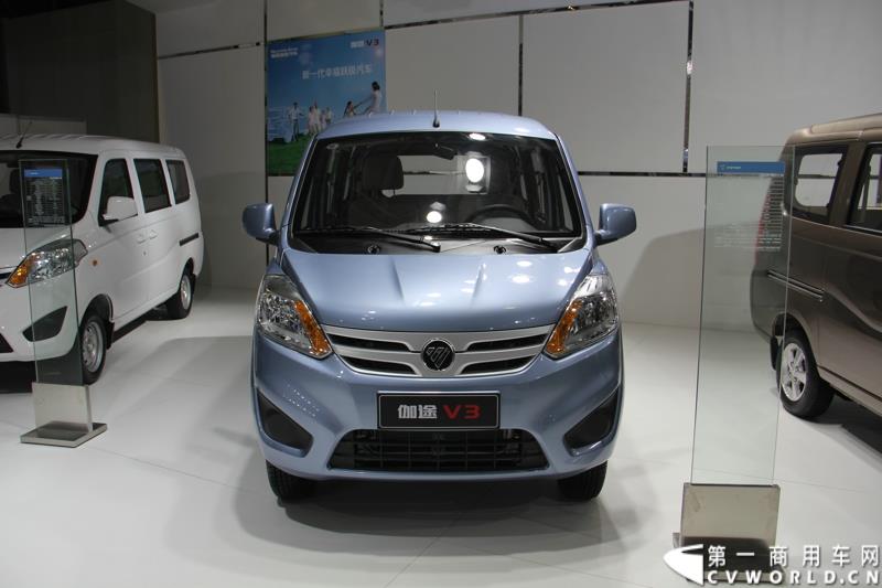 2015年1月5日，福田汽车集团&福田戴姆勒汽车2015中国山东汽车展览会在山东济南隆重开幕。图为福田伽途V3微车 