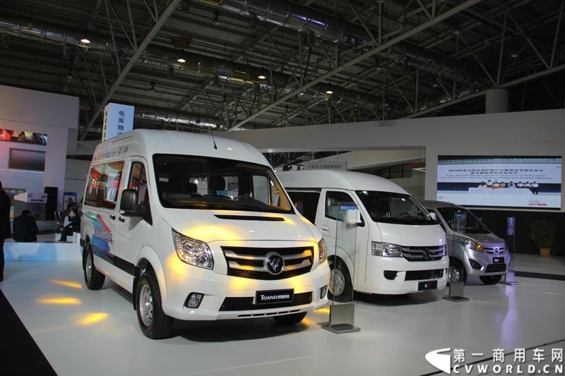 2015年1月5日，福田汽车集团&福田戴姆勒汽车2015中国山东汽车展览会在山东济南隆重开幕。图为福田商务汽车电商物流车型 