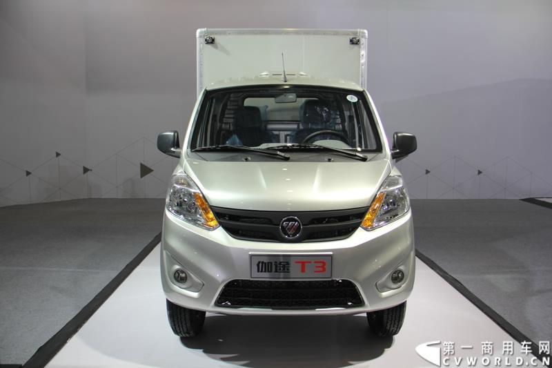 2015年1月5日，福田汽车集团&福田戴姆勒汽车2015中国山东汽车展览会在山东济南隆重开幕。图为时代伽途T3厢式运输车 