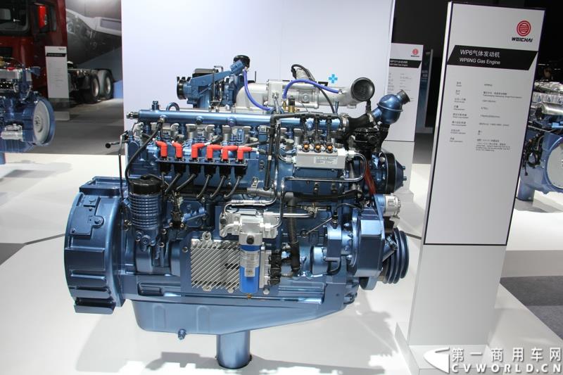 2015年1月7日，中国重型商用车动力的领军企业潍柴动力在北京举办新技术发布会，发布了包括Super Brake辅助制动安全技术、S-POWER智能控制技术在内的一系列商用车动力新技术。图为潍柴蓝擎WP6气体机 