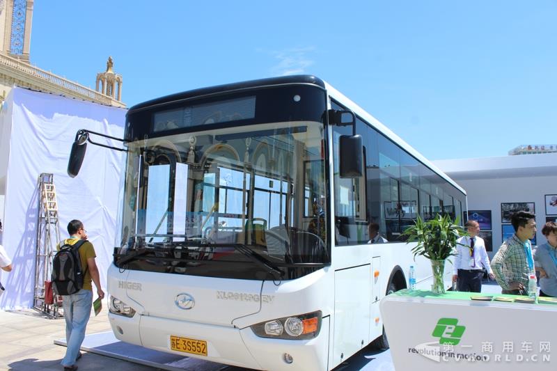 国内首辆运用轮毂电机技术的海格客车