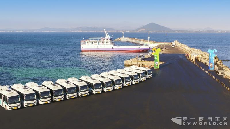 比亚迪C6纯电动客车投放济州岛牛岛