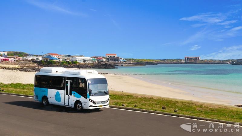 比亚迪C6纯电动客车投放济州岛牛岛